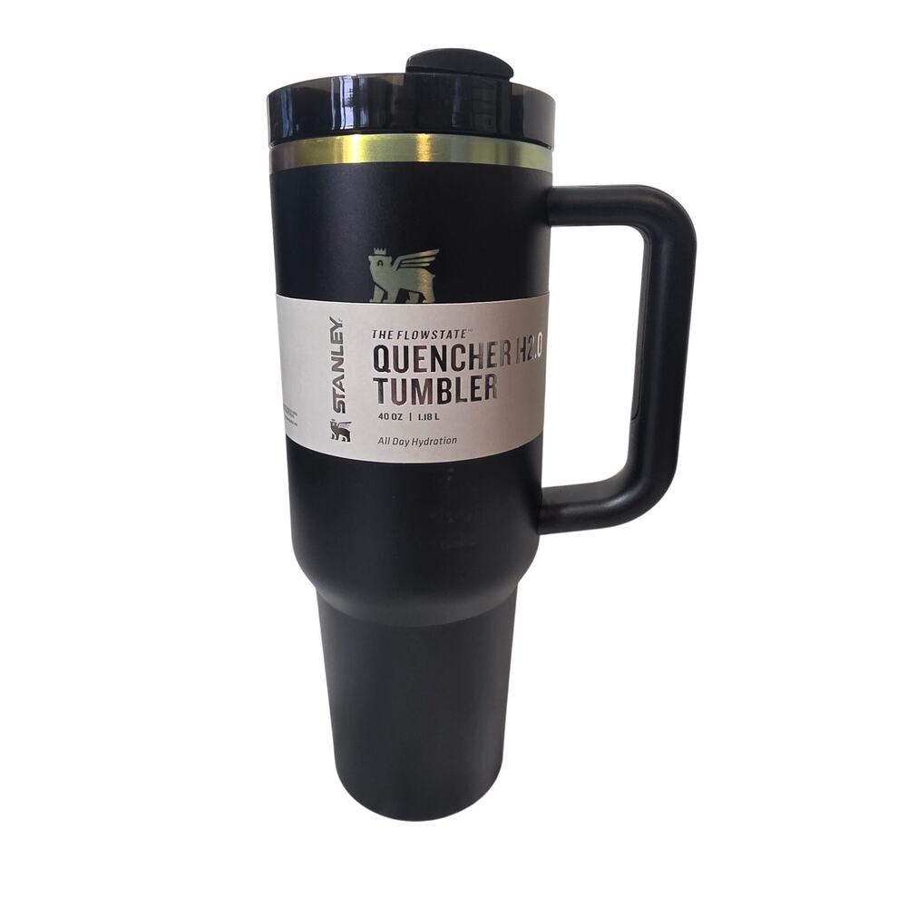 Black Iridescent Chrome Stanley 40 oz Quencher H2.0 Tumbler New with Box